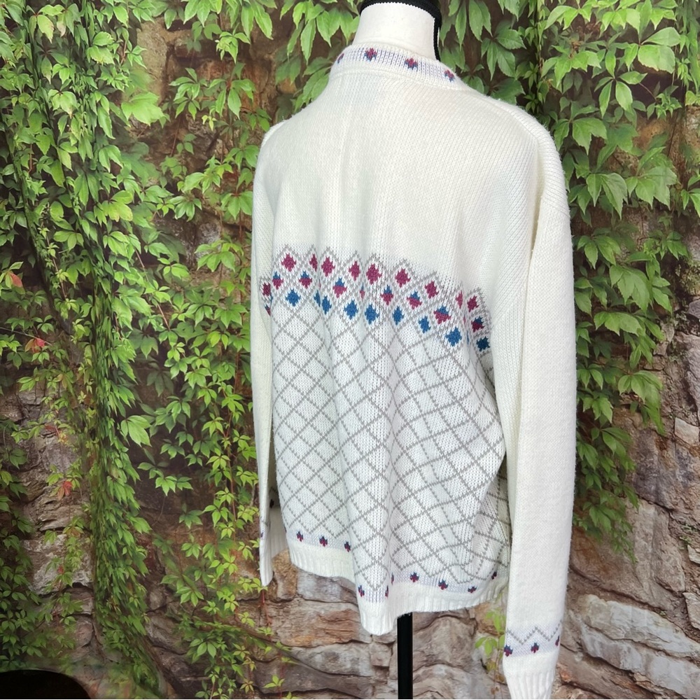 VINTAGE AMANA WOOLEN MILL Nordic Cardigan, 44/XL - Picture 6 of 10